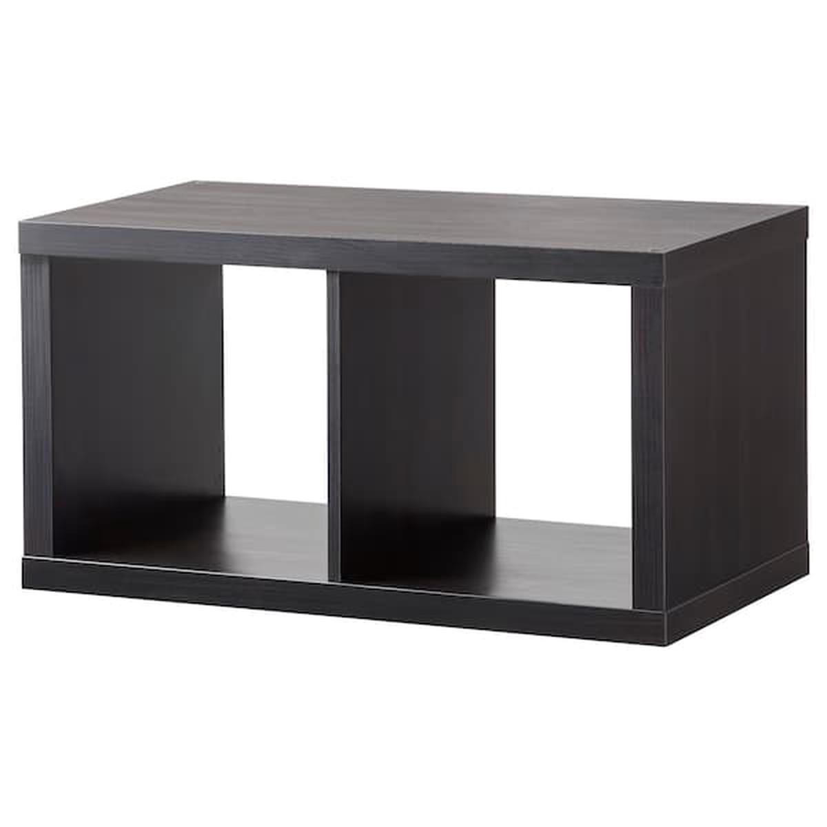 KALLAX shelving unit, black-brown, 77x41 cm