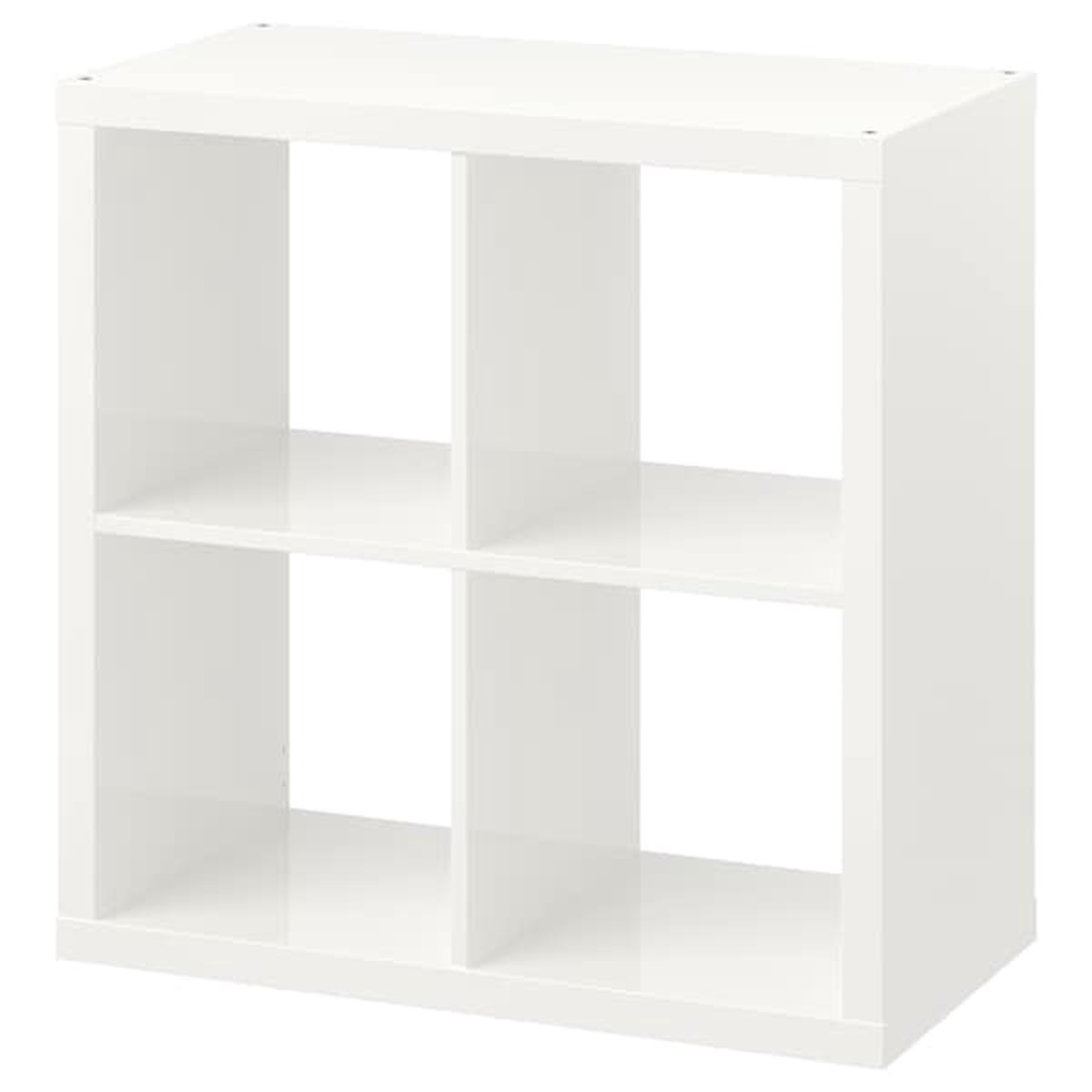 KALLAX shelving unit, high-gloss white, 77x77 cm