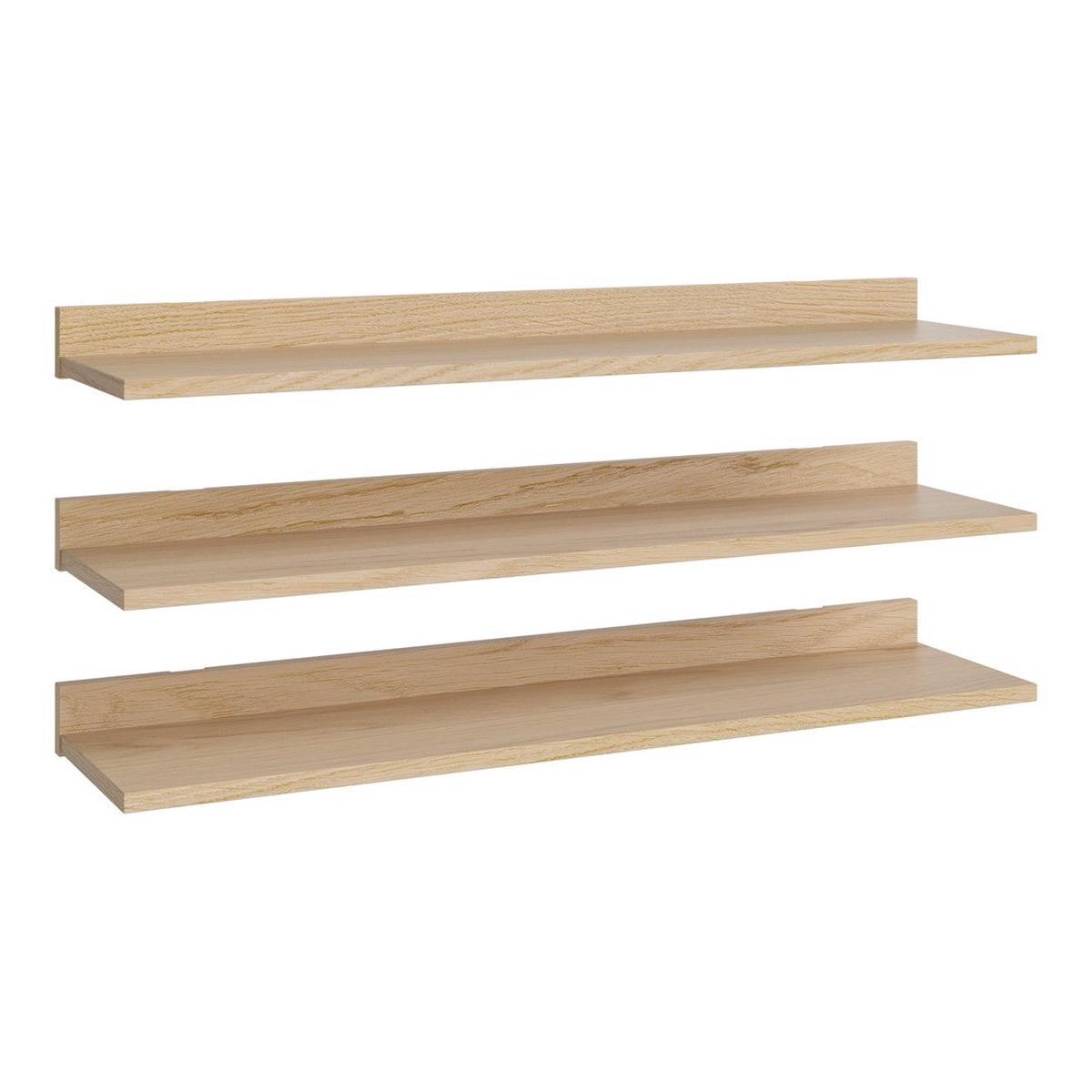 Kari Shelf - 3 pcs. | White Pigmented Oiled Oak | 35.4" L