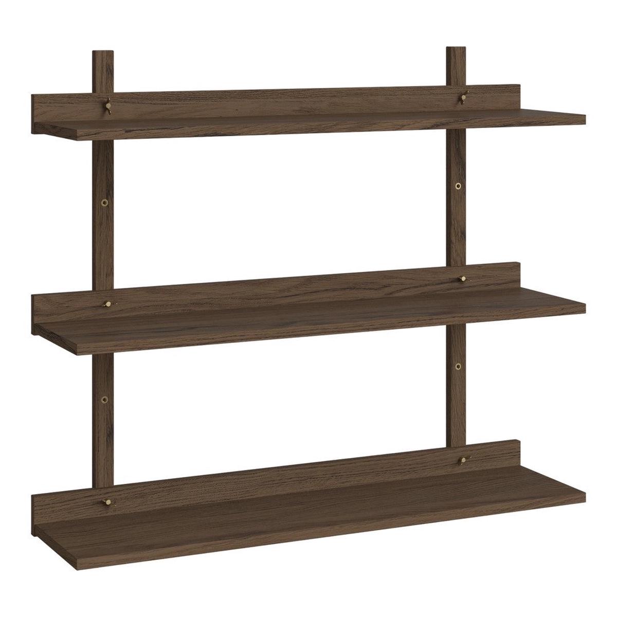 Kari Wall Shelving System - Dark Oiled Oak | 35.4" W x 32.1" H (82 x 90 cm)