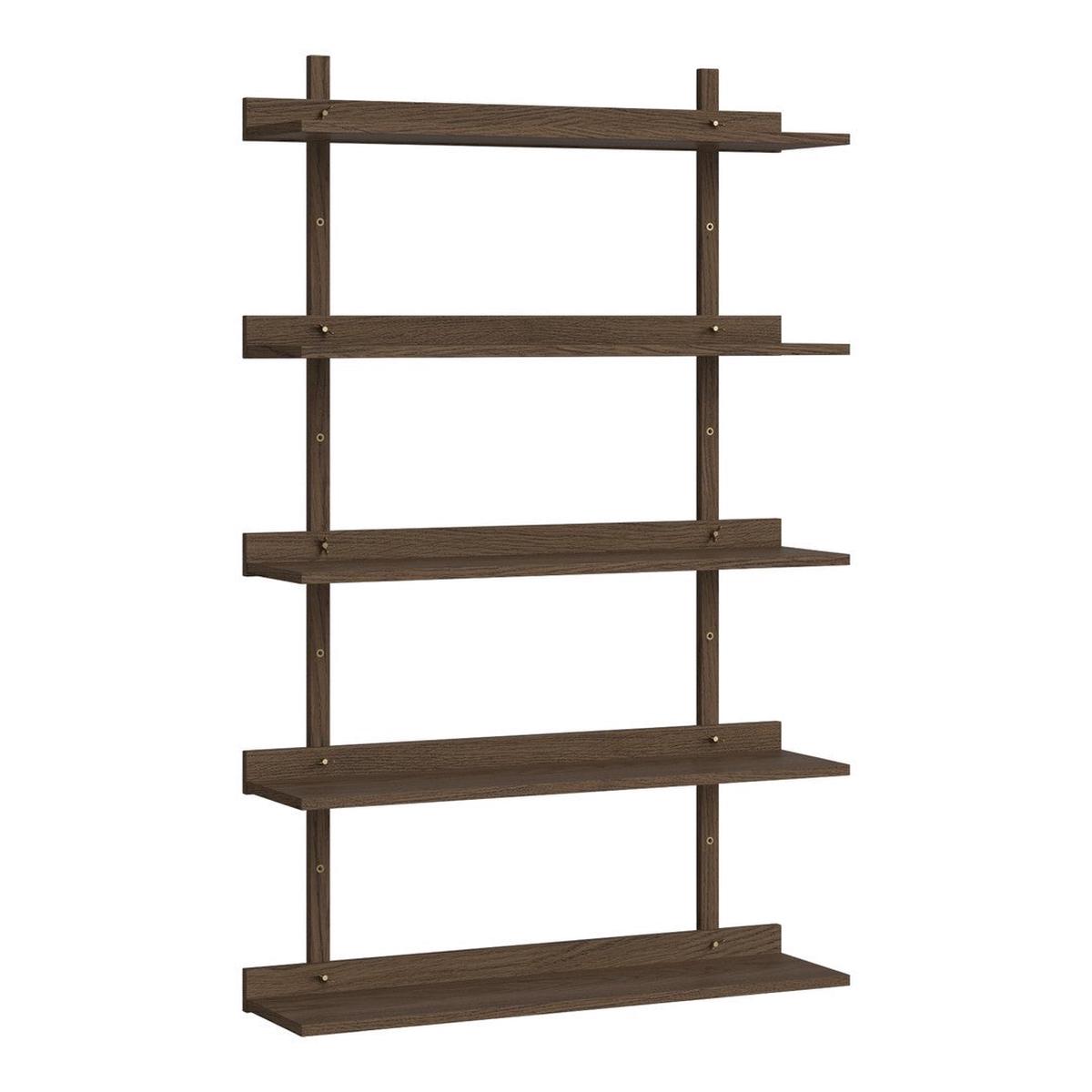 Kari Wall Shelving System - Dark Oiled Oak | 35.4" W x 57.3" H (146 x 90 cm)