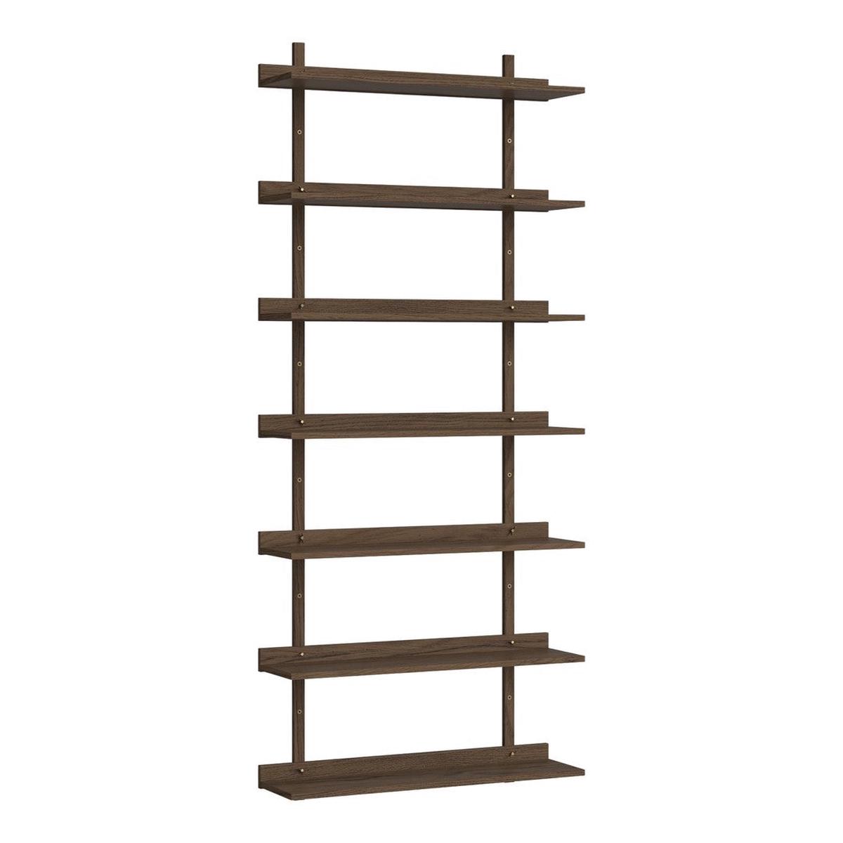 Kari Wall Shelving System - Dark Oiled Oak | 35.4" W x 82.5" H (210 x 90 cm)