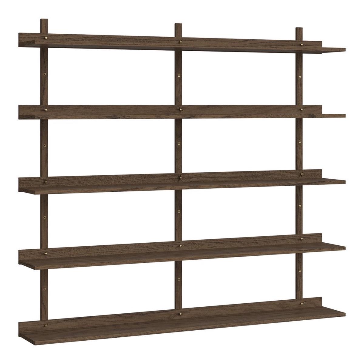 Kari Wall Shelving System - Dark Oiled Oak | 61.7" W x 57.3" H (146 x 157 cm)