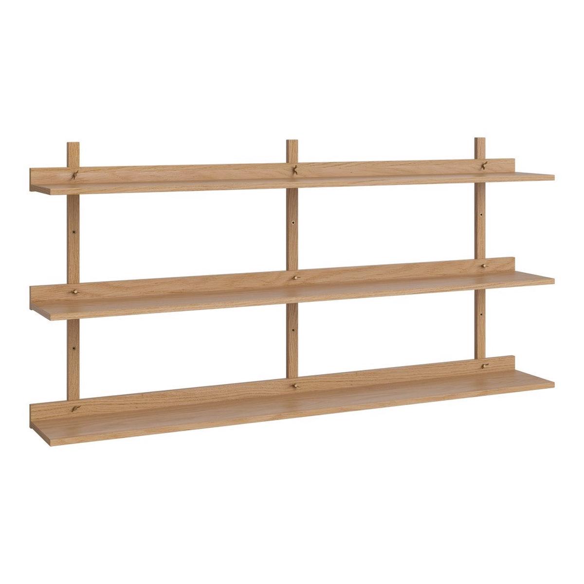 Kari Wall Shelving System - Oiled Oak | 61.7" W x 32.1" H (82 x 157 cm)