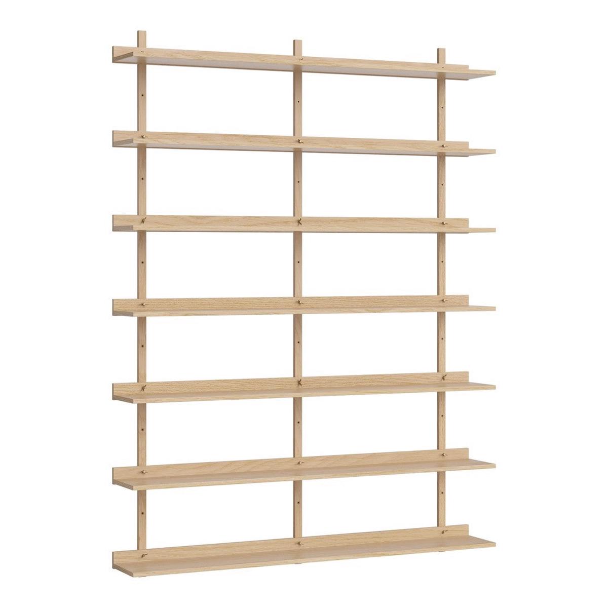 Kari Wall Shelving System - White Pigmented Oiled Oak | 61.7" W x 82.5" H (210 x 157 cm)