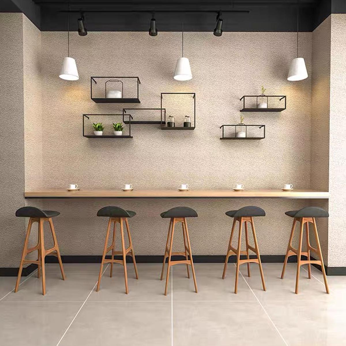 Modern Abstract Wall-Mounted Shelving in Metal - 6-Set Intersecting Wall Shelves