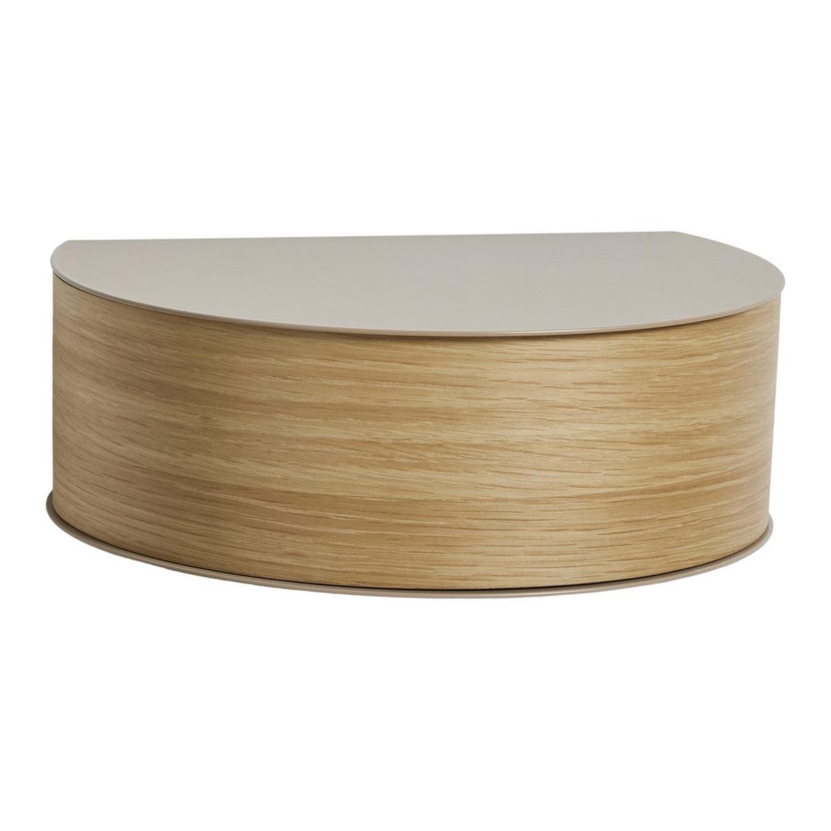 Wallie Shelf - White Pigmented Oak | Grey Beige