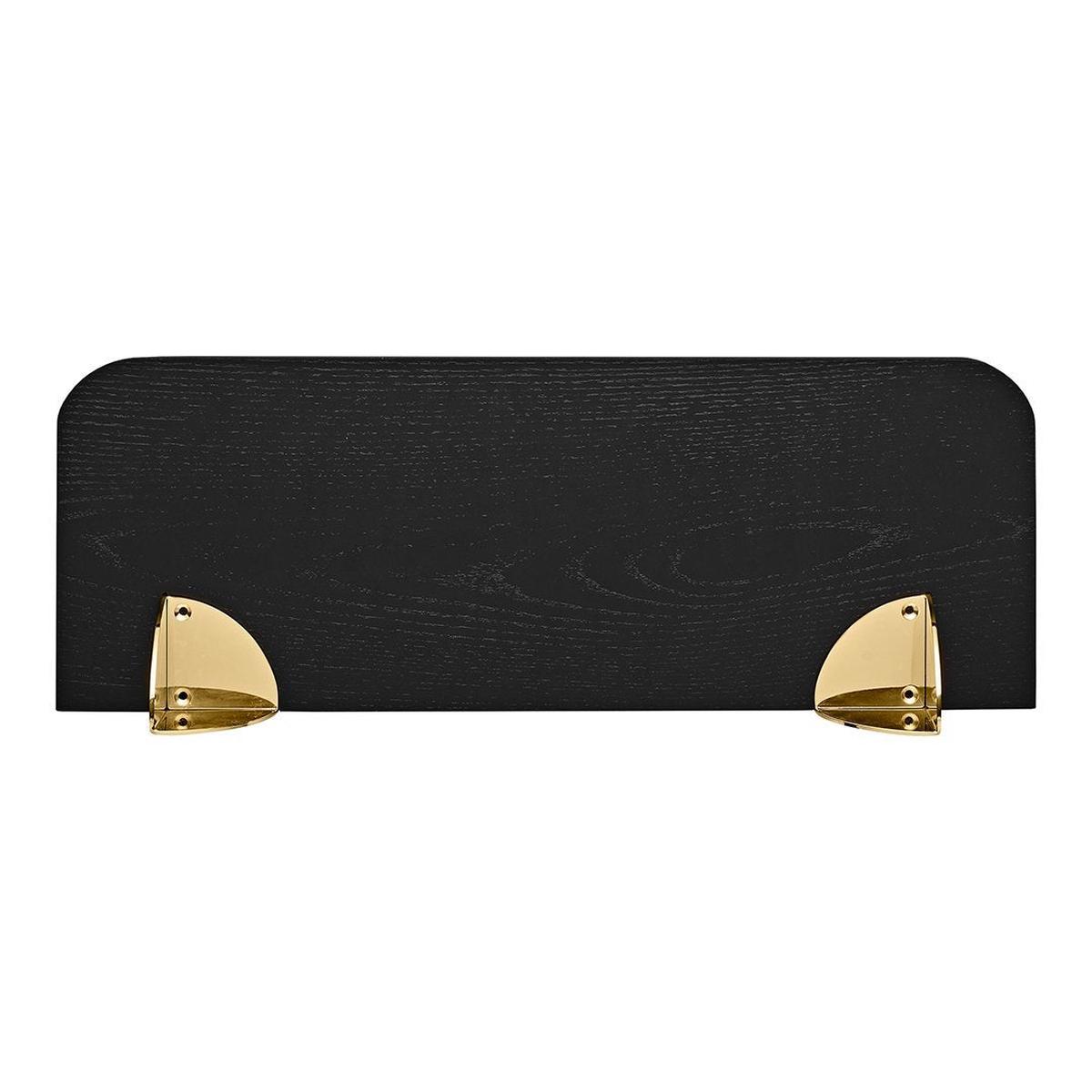 Aedes Shelf - Black/Gold | Small: 19.7" L x 7.1" W x 4.7" H