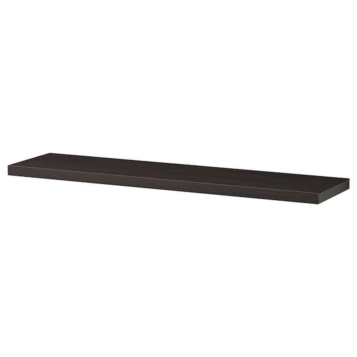 BERGSHULT shelf, brown-black, 80x20 cm