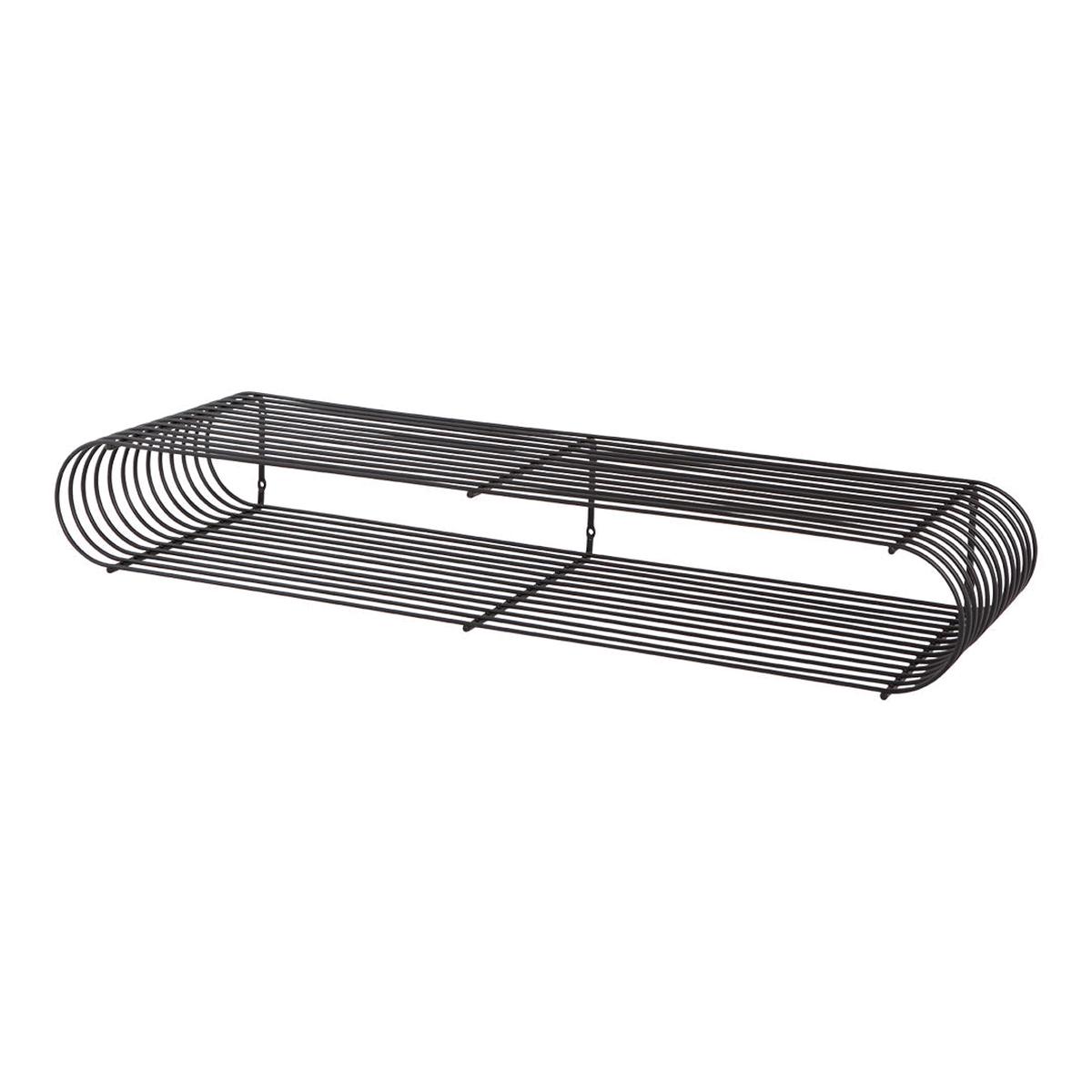 Curva Wall Shelf - Black | Large: 31.7" L x 10" W x 4.7" H