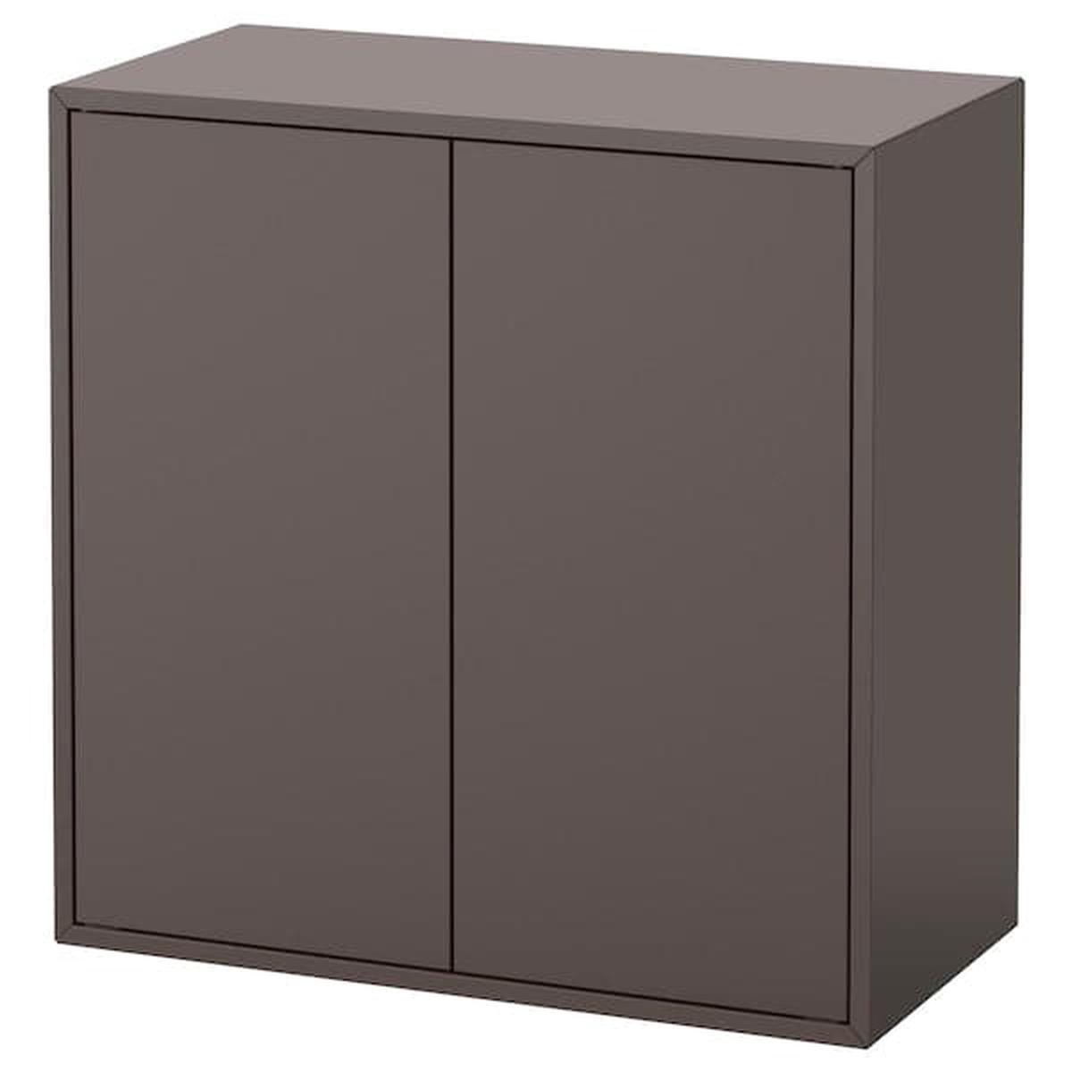 EKET wall-mounted shelving unit, dark grey, 70x35x70 cm