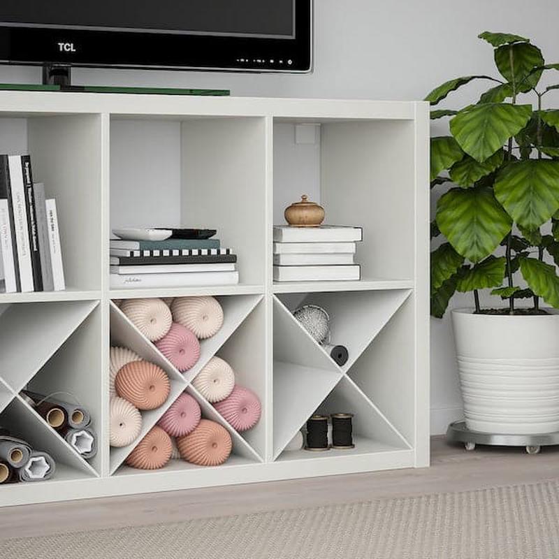 KALLAX insert with compartments, white