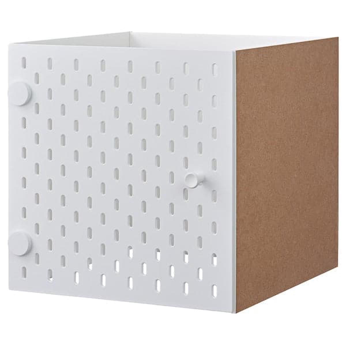 KALLAX insert with pegboard, white, 33x33 cm