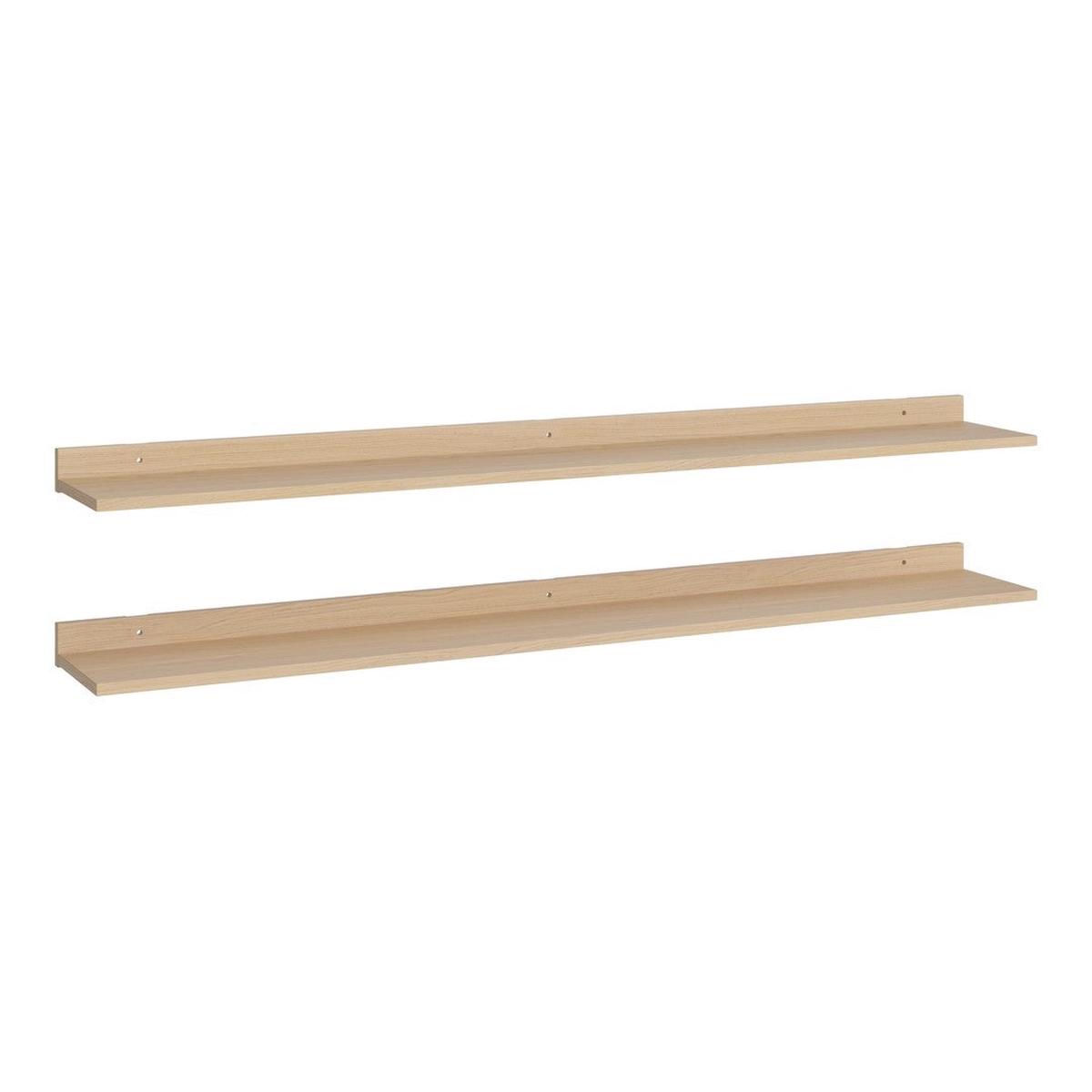 Kari Shelf - 2 pcs. | White Pigmented Oiled Oak | 61.7" L