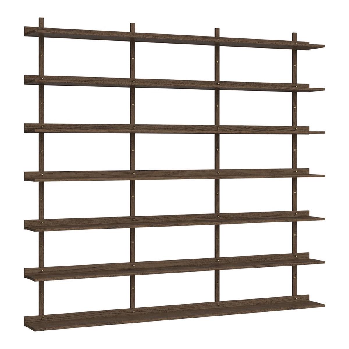 Kari Wall Shelving System - Dark Oiled Oak | 87.9" W x 82.5" H (210 x 224 cm)