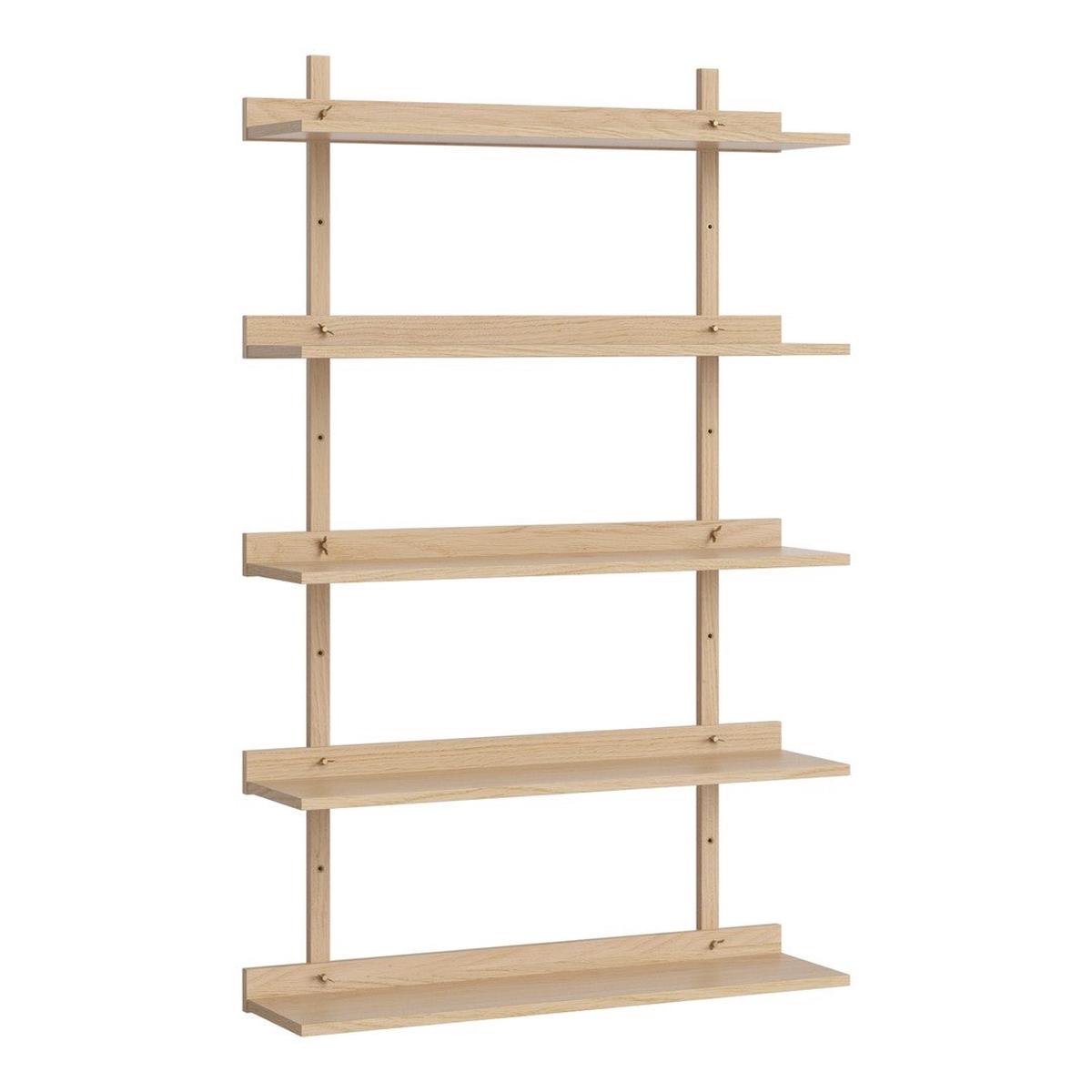 Kari Wall Shelving System - White Pigmented Oiled Oak | 35.4" W x 57.3" H (146 x 90 cm)