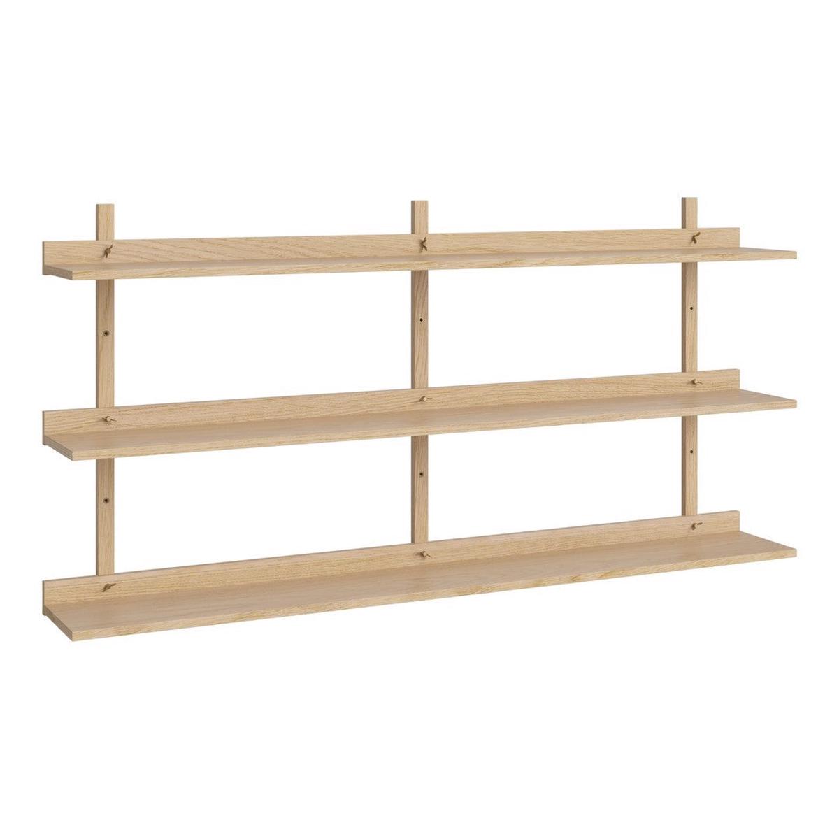 Kari Wall Shelving System - White Pigmented Oiled Oak | 61.7" W x 32.1" H (82 x 157 cm)