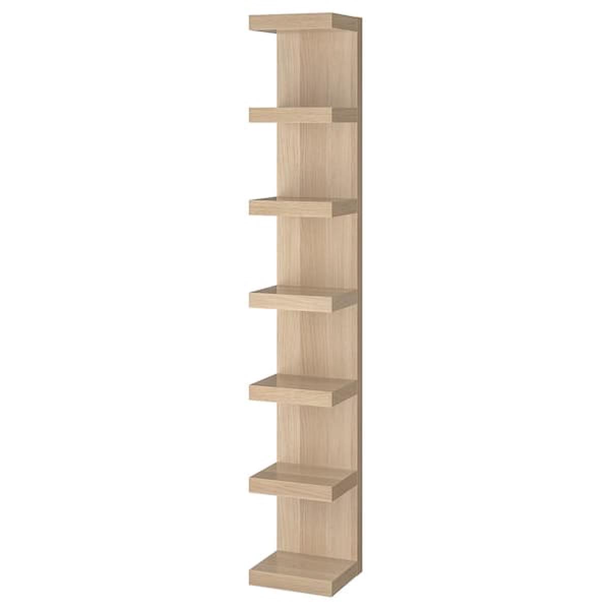 LACK wall shelf unit, white stained oak effect, 30x190 cm