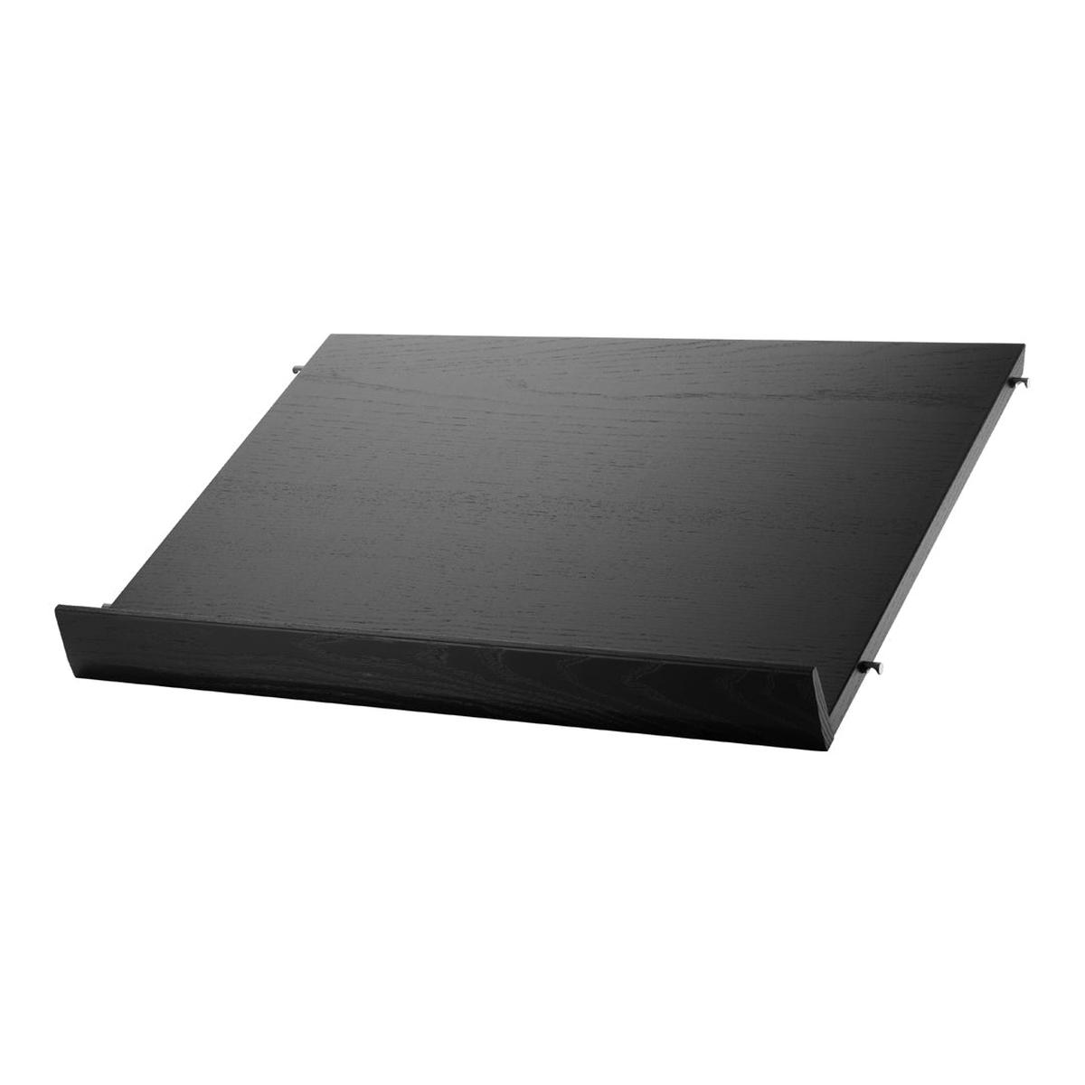 Magazine Shelves - Solid - Dark Grey Lacquered MDF | 30.7" W x 11.8" D x 5.9" H