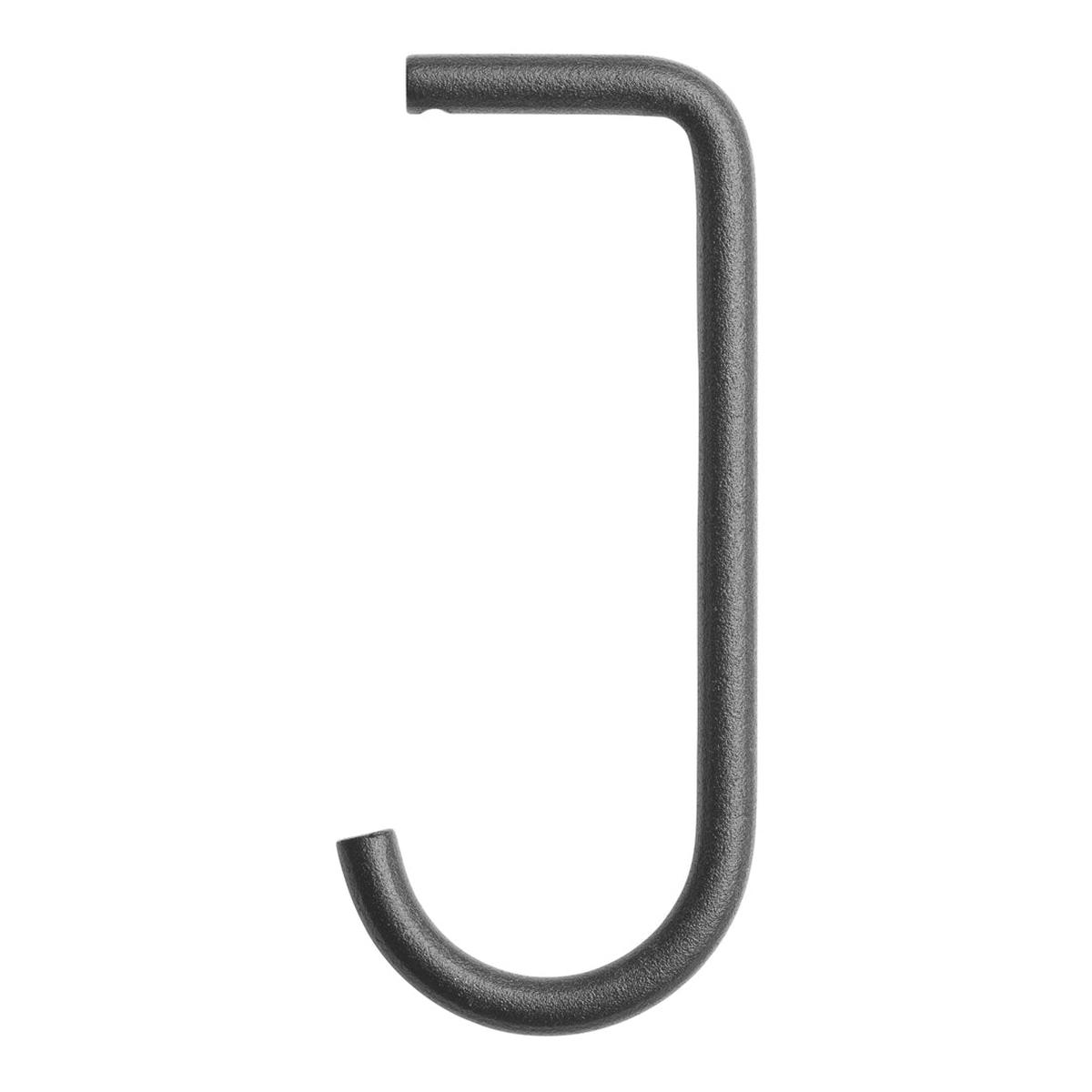 Metal Hook J - Set Of 5 - Black Powder-Coated Steel