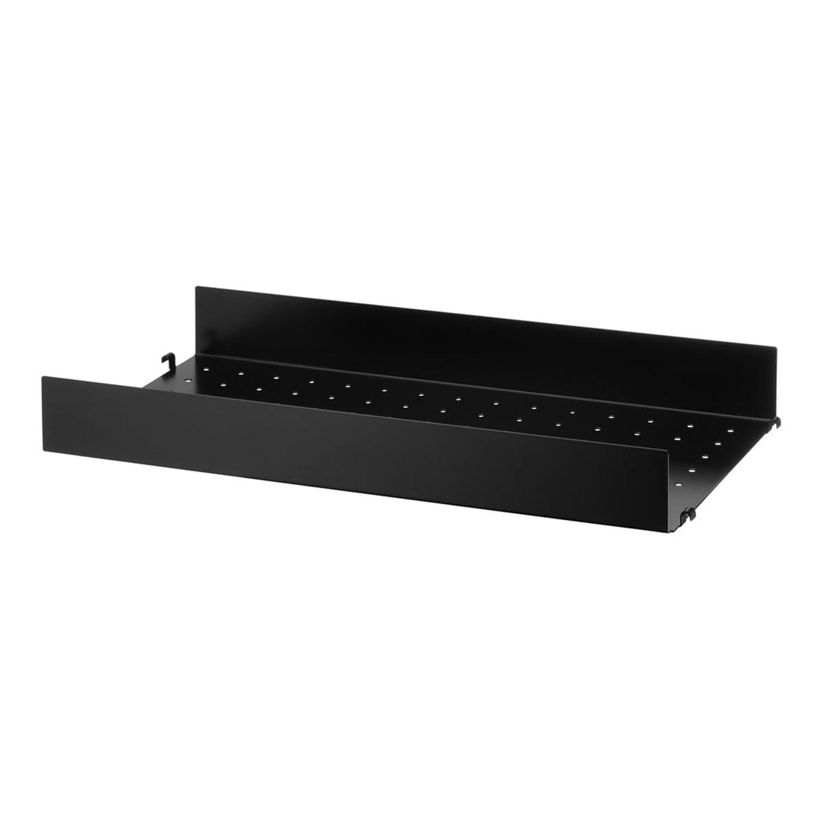 Metal Shelves - High - Black Powder-Coated Steel | 22.8" W x 11.8" D x 2.8" H