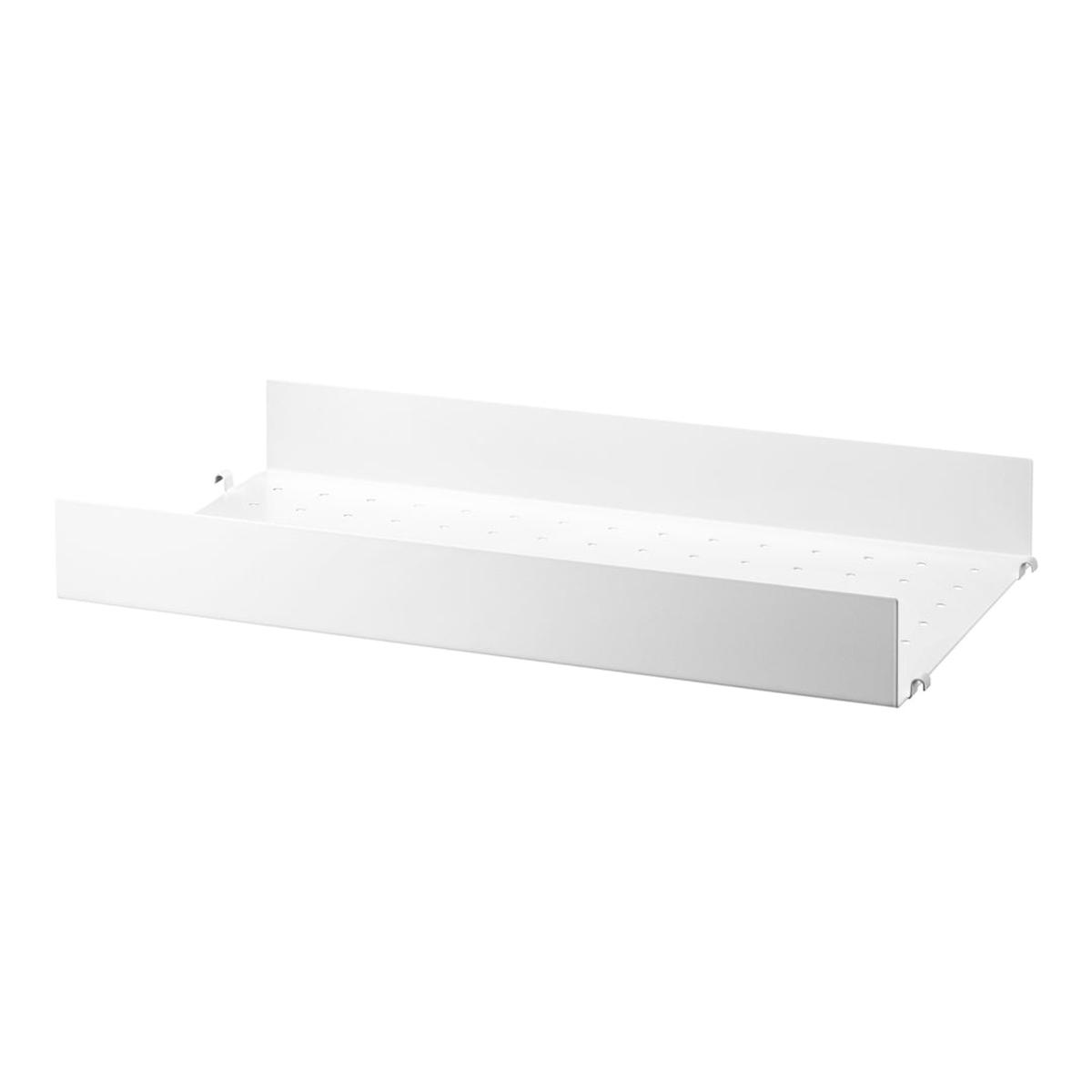 Metal Shelves - High - White Powder-Coated Steel | 22.8" W x 11.8" D x 2.8" H