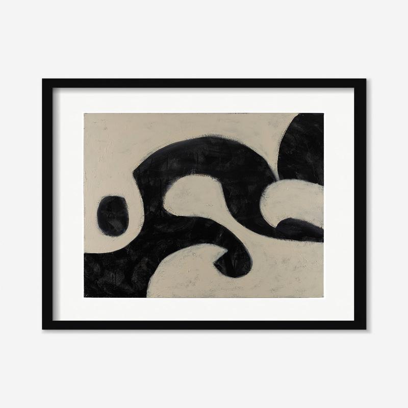 Shapes 1 Print by Francis Poirot Framed Black 41.5 x 41.5