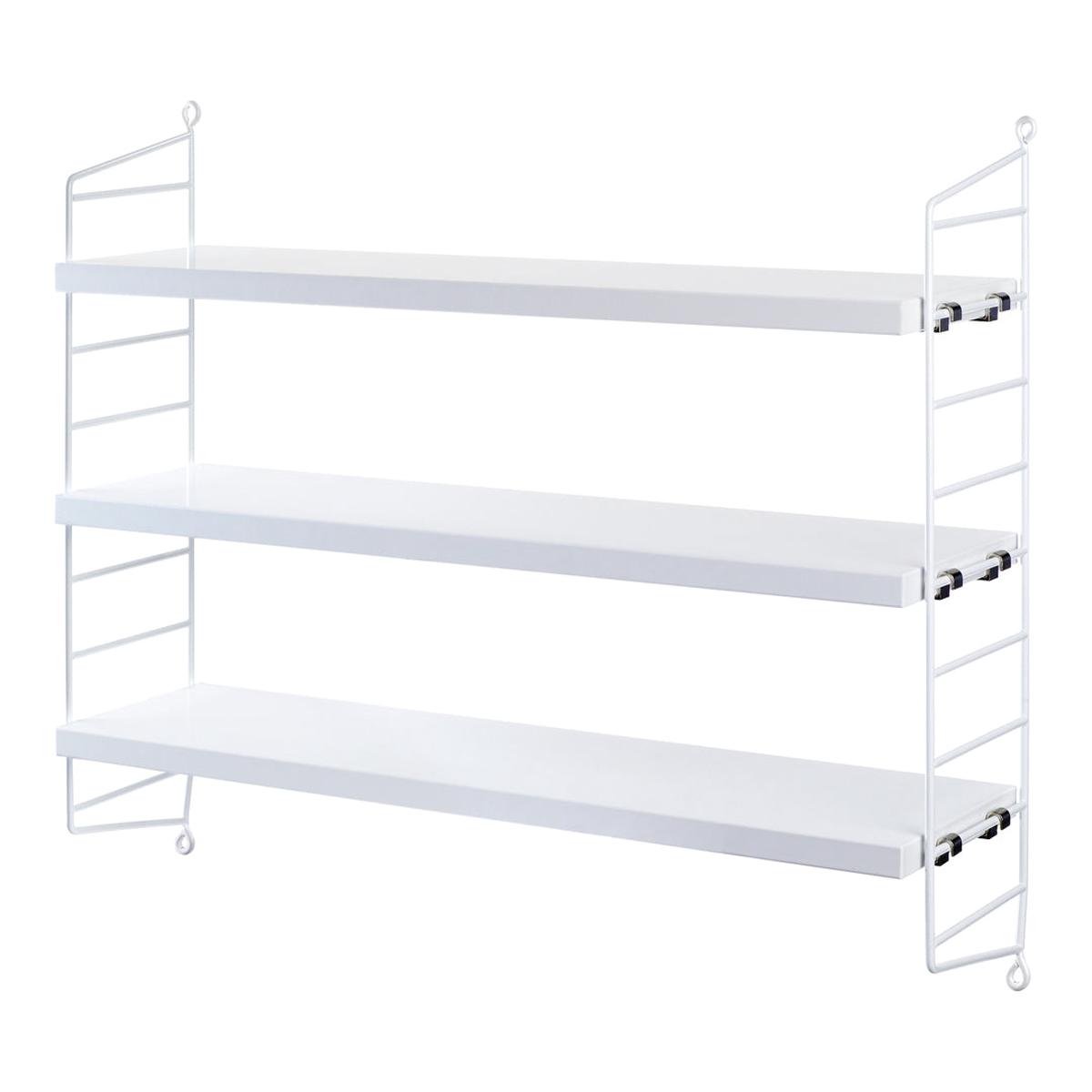 String Pocket - White/White Lacquered MDF