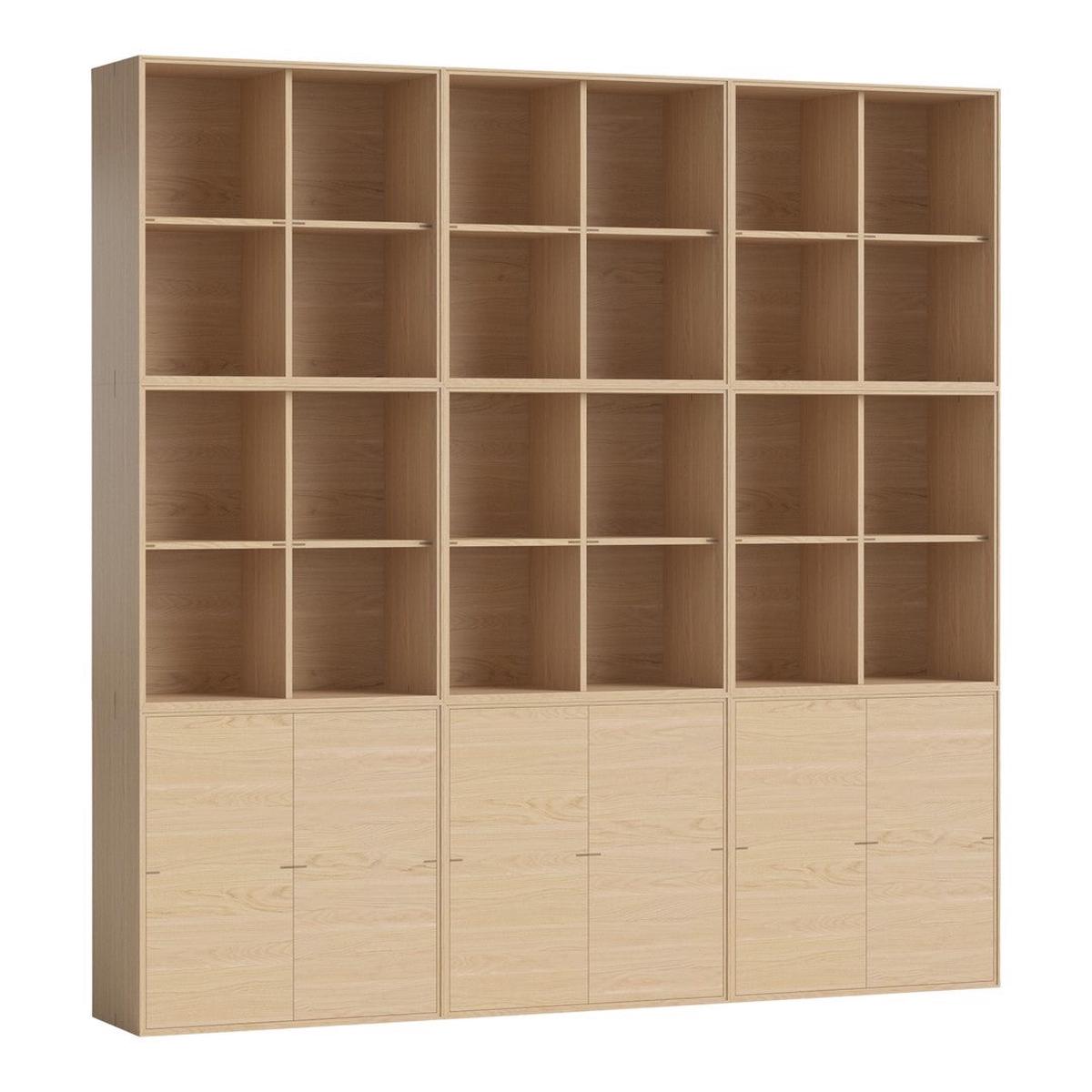 Vega Library Combination 01 - White Pigmented Oiled Oak