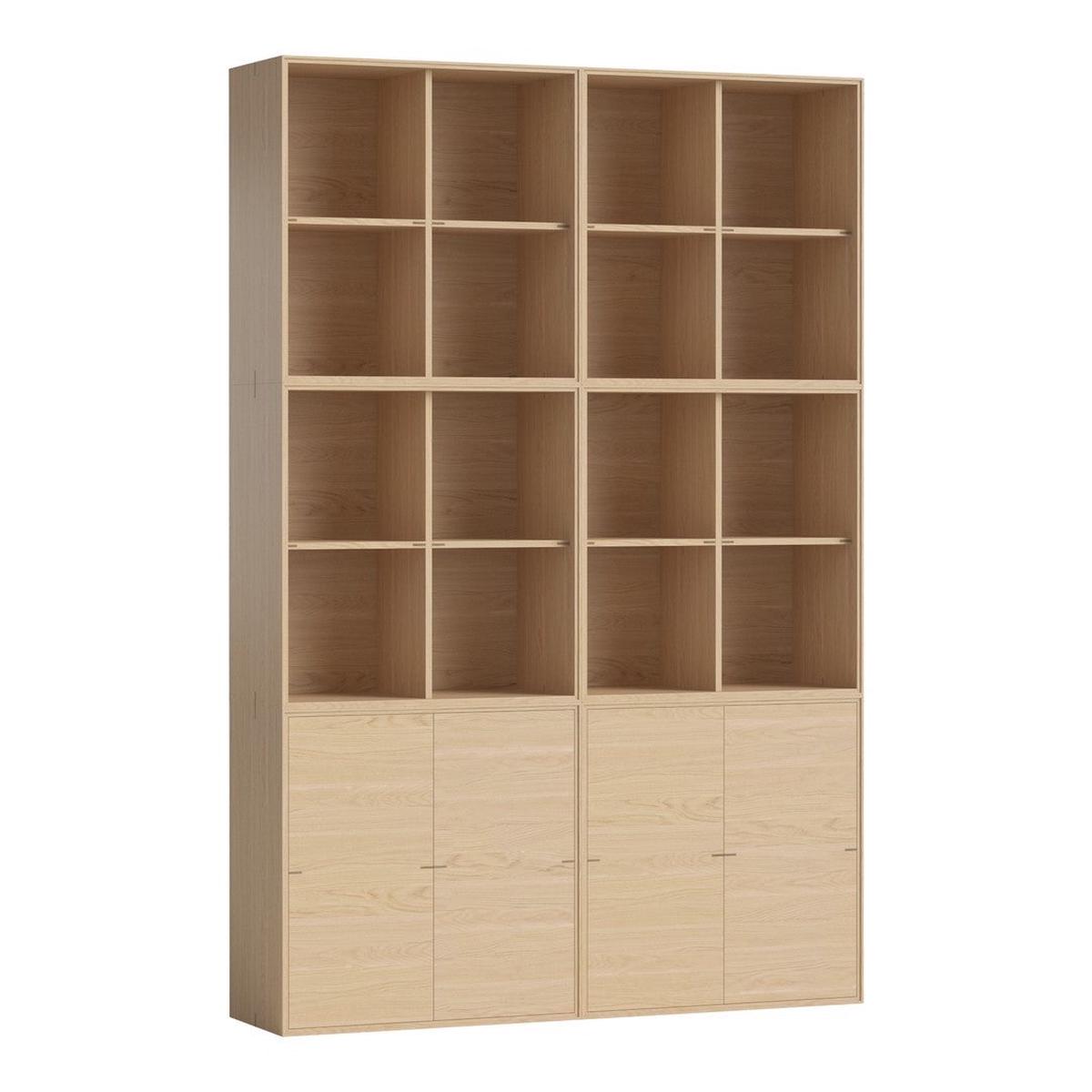 Vega Library Combination 03 - White Pigmented Oiled Oak