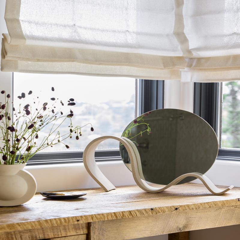 Wavee Table Mirror by SIN Ceramics Speckled