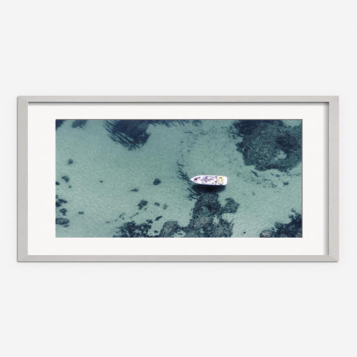 Aerial Ocean Bliss Photography Print by Ingrid Beddoes - Silver | 25.5" x 17.5" | Framed