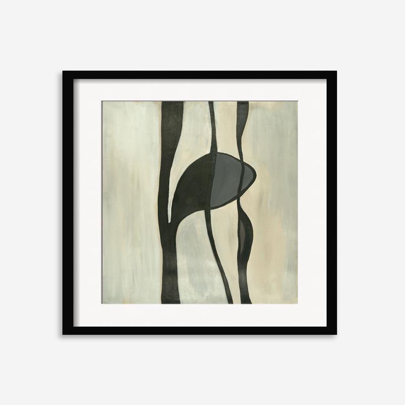Zen Leaf Print by Karla Carranza Black 30 x 40