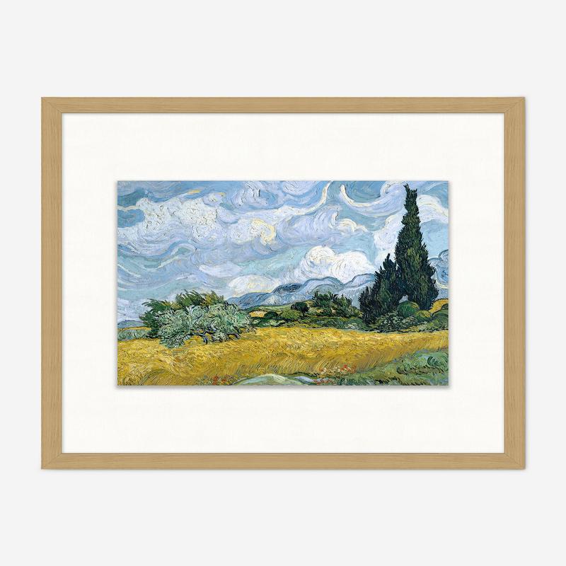 Wheat Field With Cypress Wall Art 30 x 30