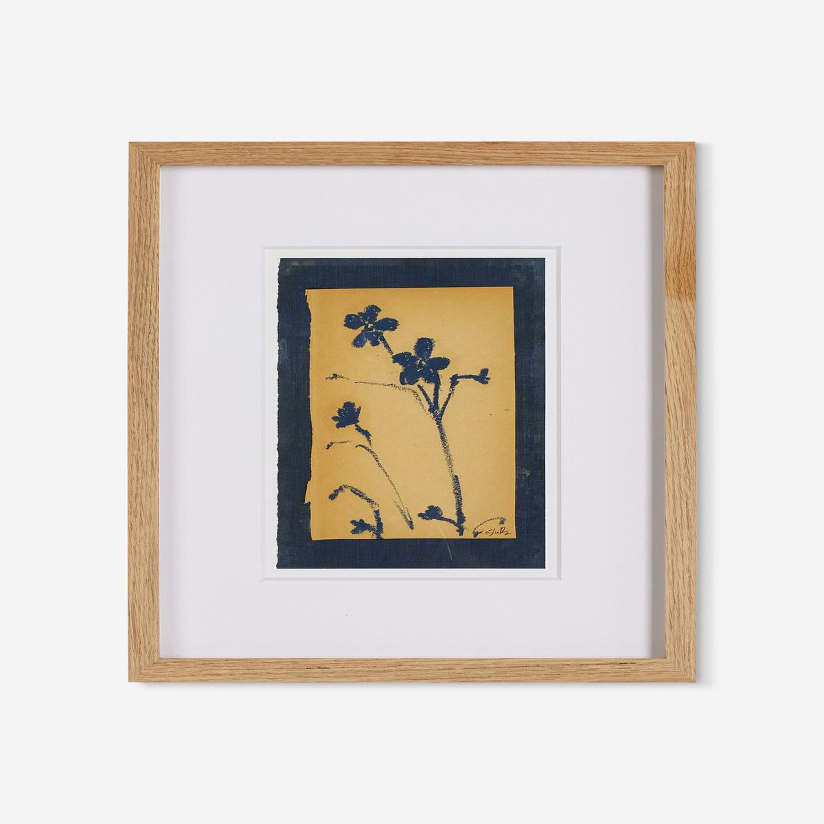 Vintage Blue Daisy Wall Art by Shaina Page