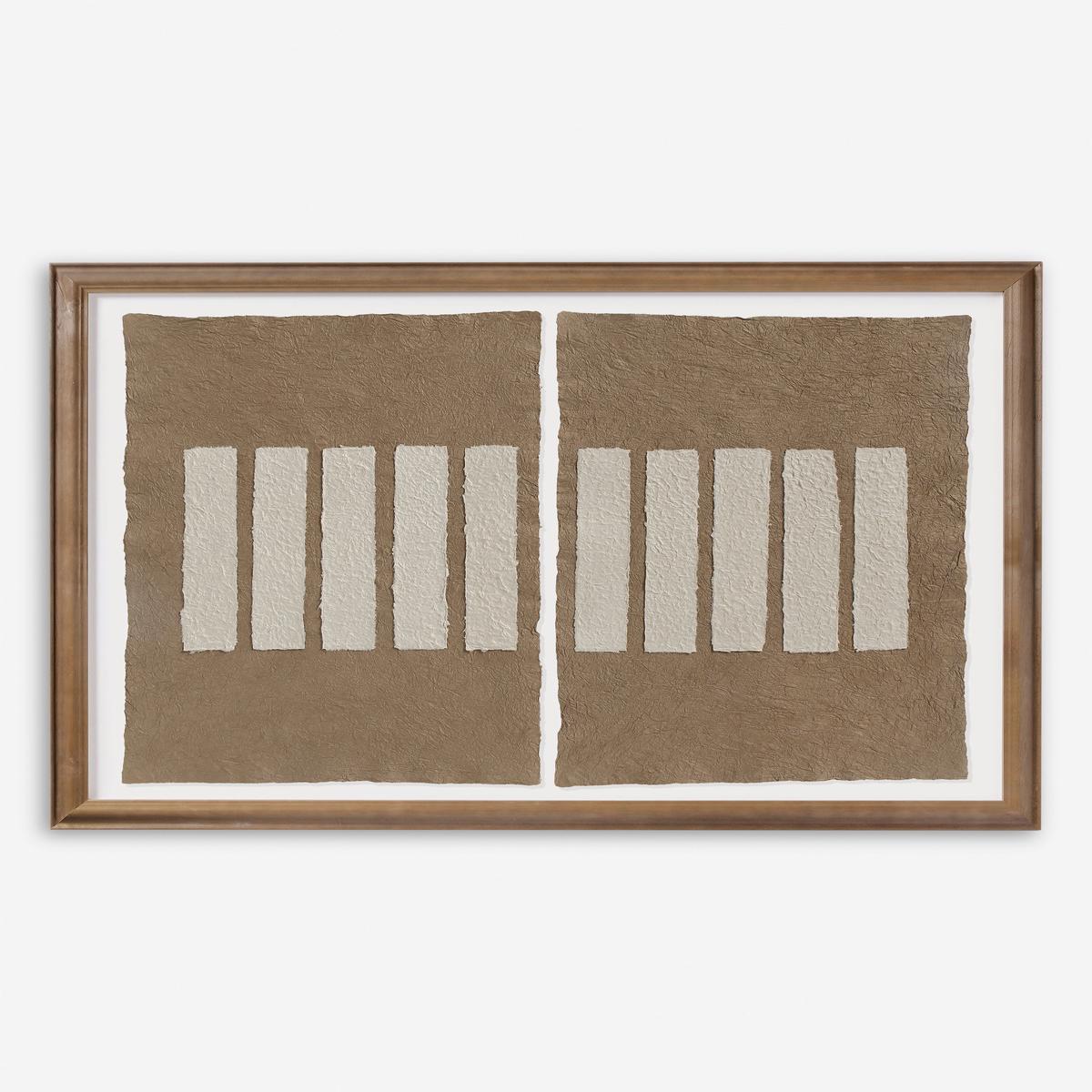 Deimos Diptych Wall Art by Visual Contrast - Taupe