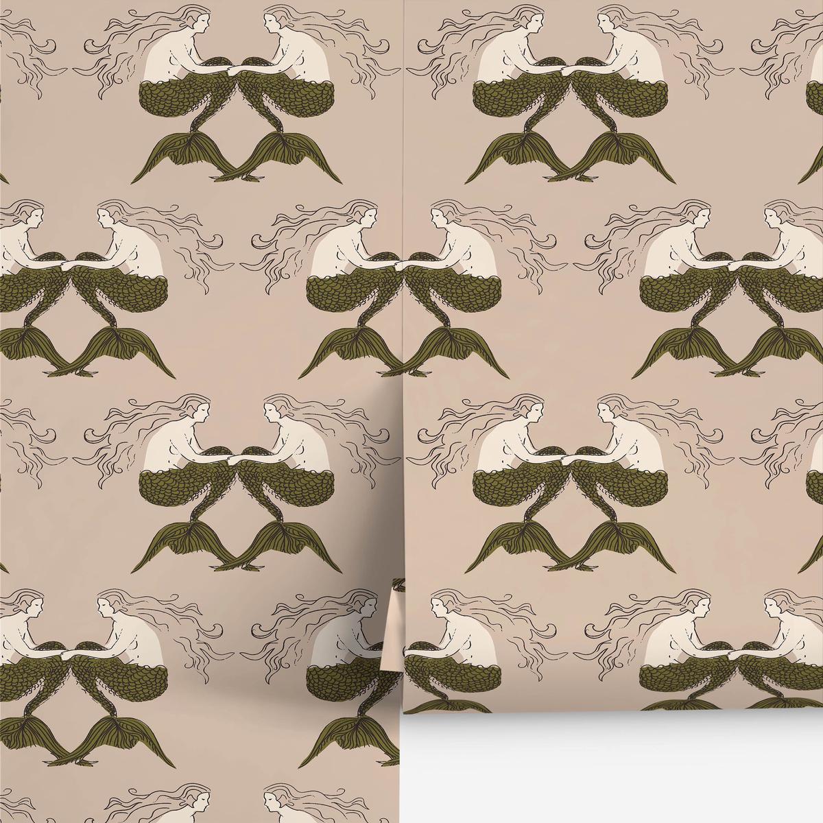 Meri Wallpaper by Sarah Sherman Samuel - Green
