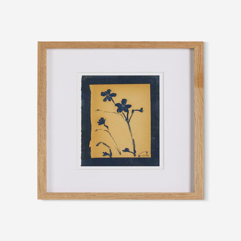 Vintage Blue Daisy Wall Art by Shaina Page 29 x 40