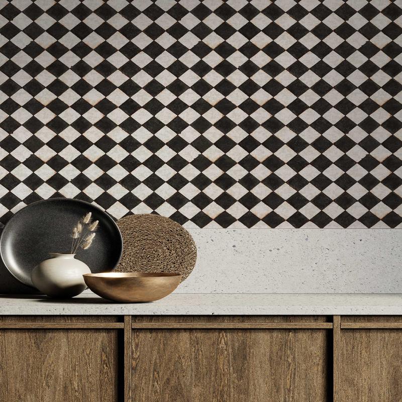 Vintage Check Textured Peel + Stick Wallpaper by Jeremiah Brent Natural