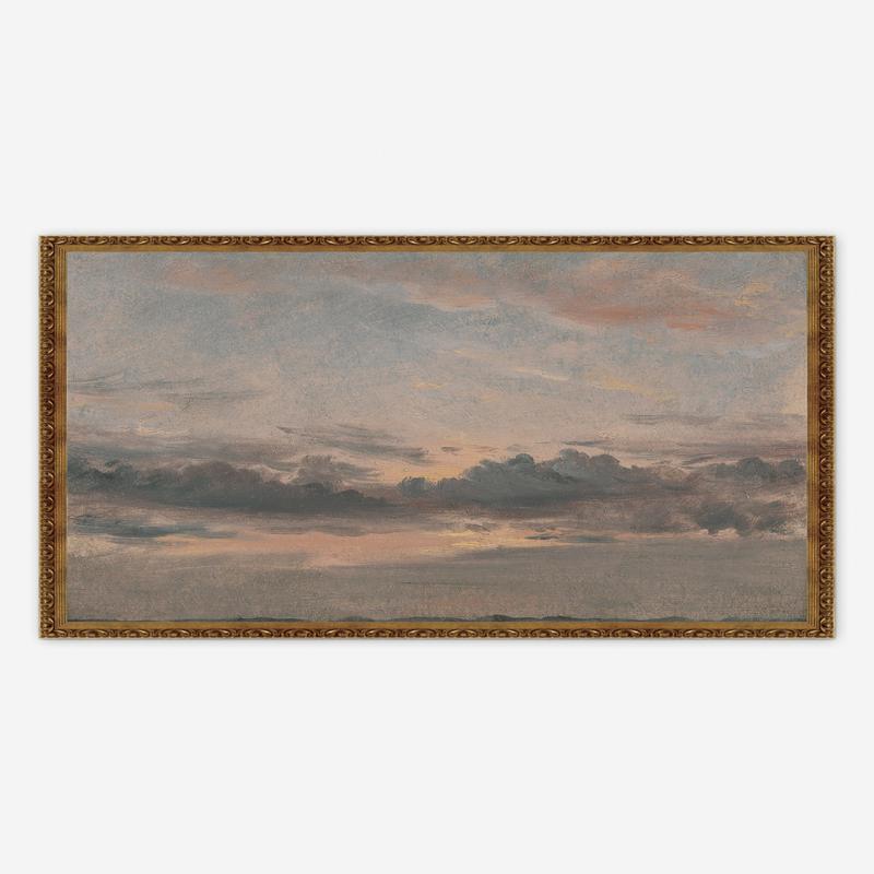 Yale, A Cloud Study, Sunset Print Ornate Gold 26 x 18