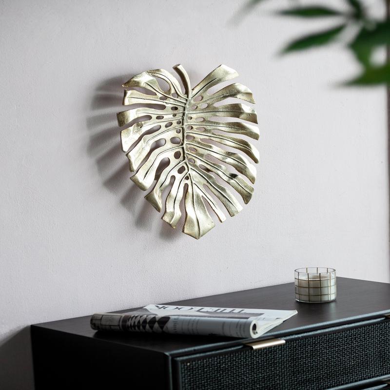 Gold Monstera Leaf Wall Decor