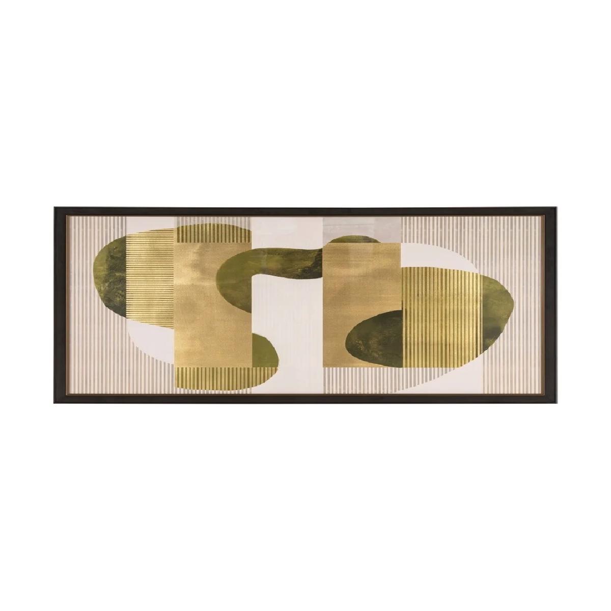 Green and Gold Abstract Wall Art | Richmond Interiors Joylin