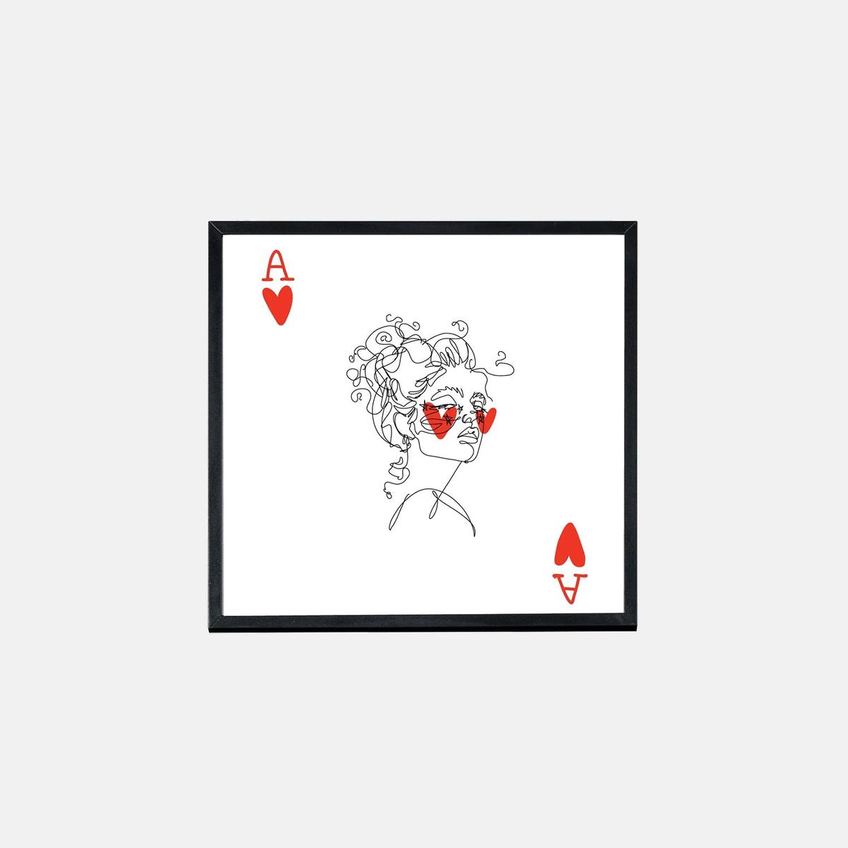 The Girl Knew York "Ace of Hearts" Framed TilePix