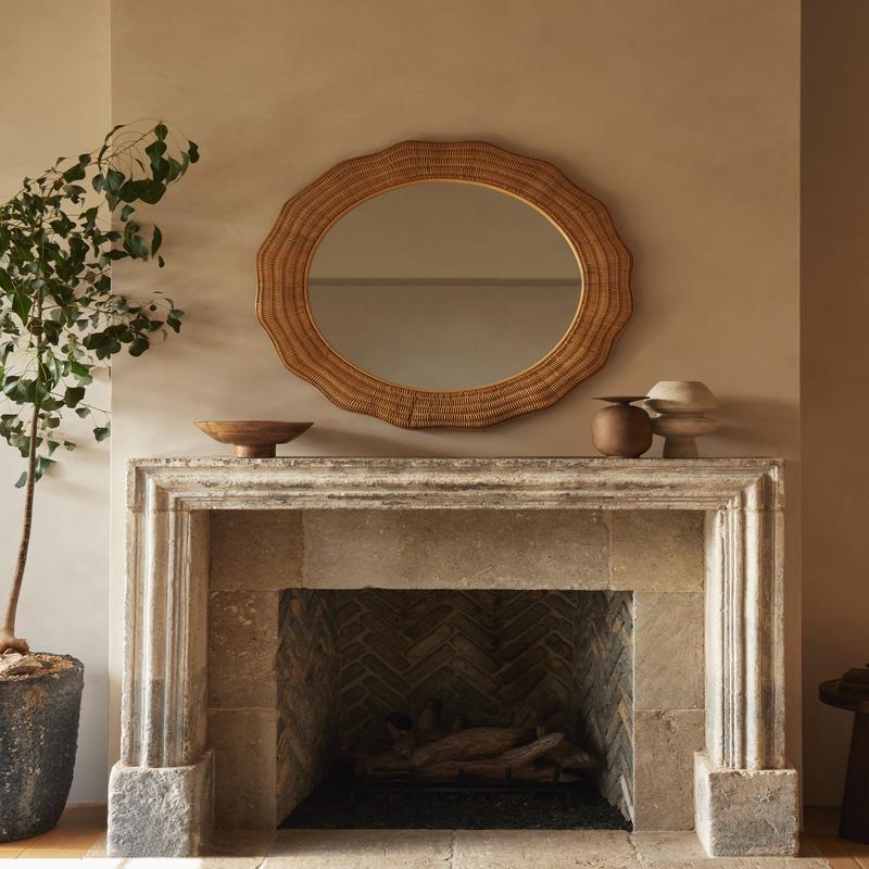Yarely Round Mirror Natural