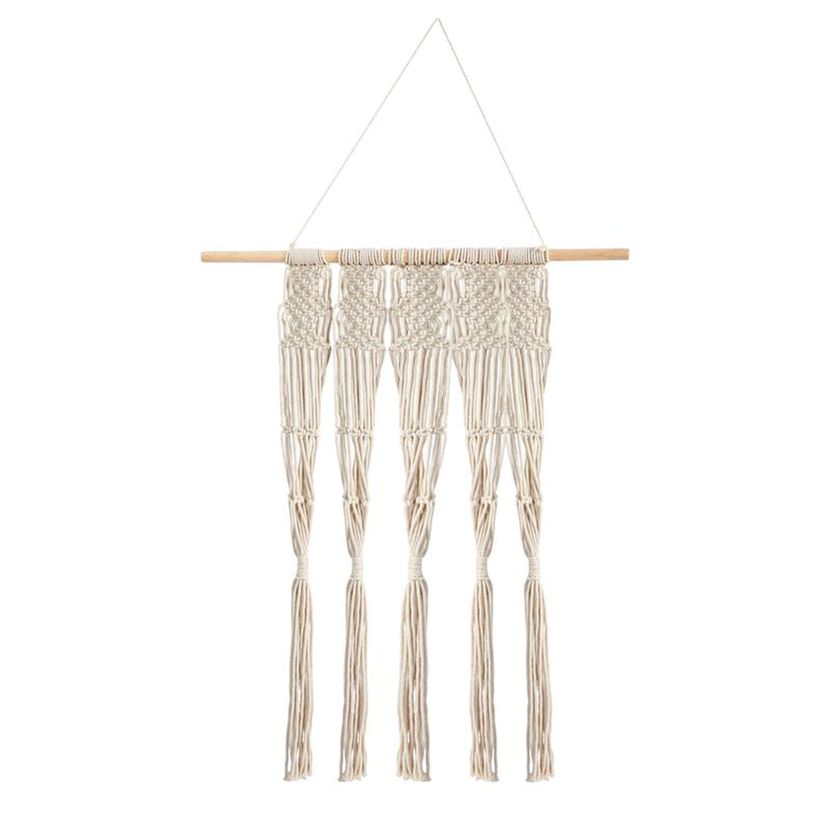 25 x 2 Hand Woven Macrame Wall Hanging Decor