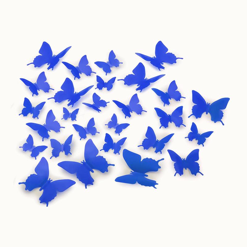 3D Butterfly Wall Decor Royal Blue WD