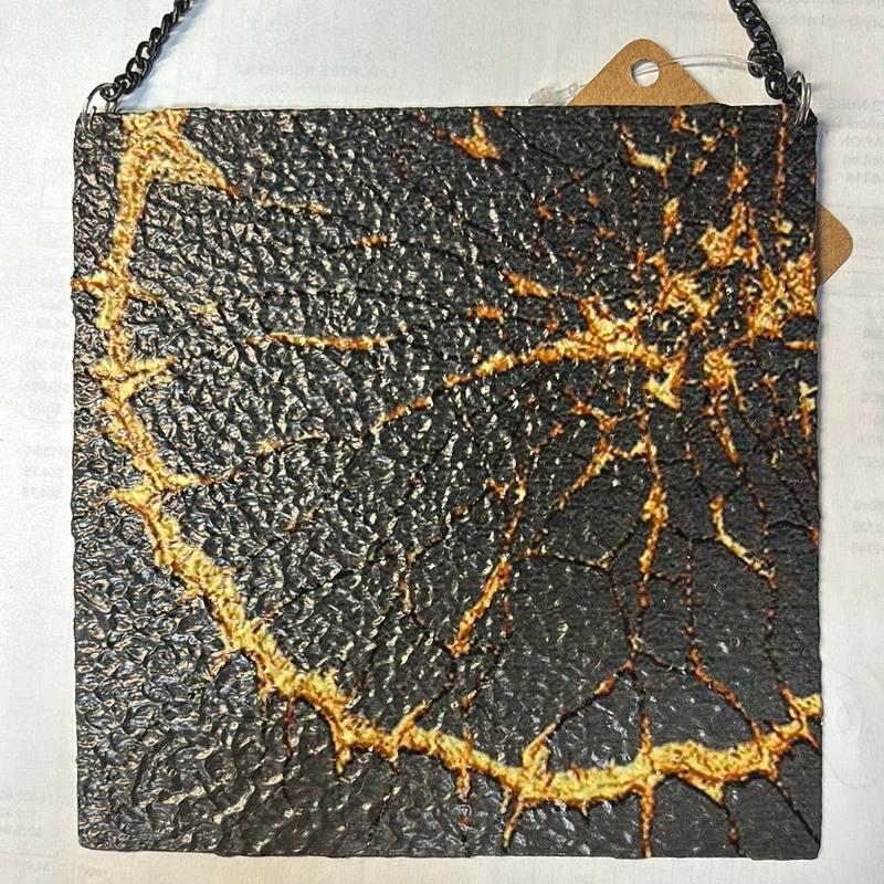 6x6 Hanging Textured Metal Decor