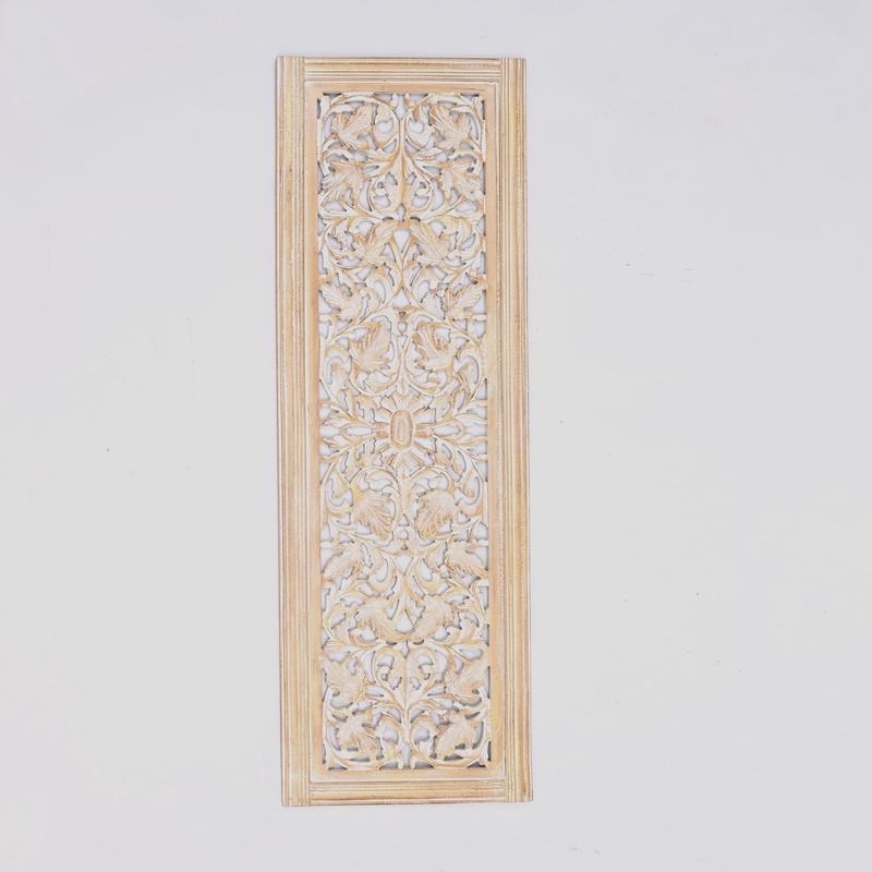 Wooden Floral Hand Carved Mandala Rectanguler Wall Decor Accent-20X63"