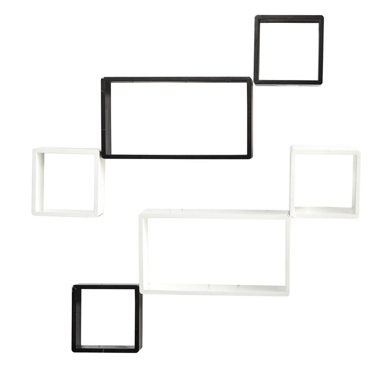 15" Modern Wall Art Dcor Floating Shelves (Set of 6)"