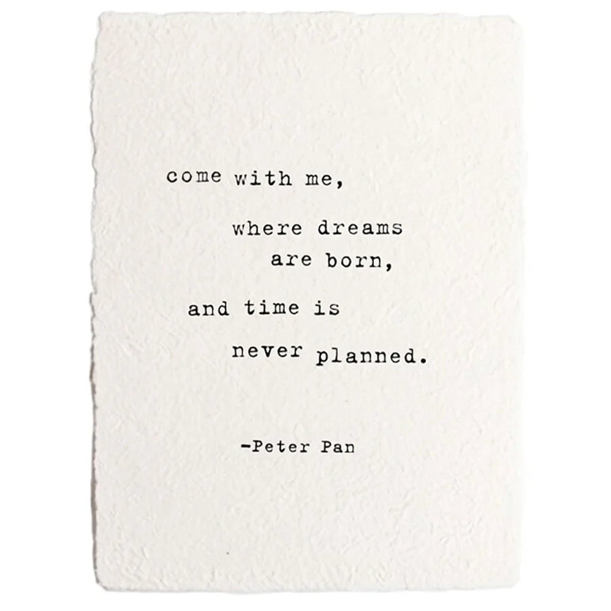12"x 16" Handmade Paper Print - Peter Pan
